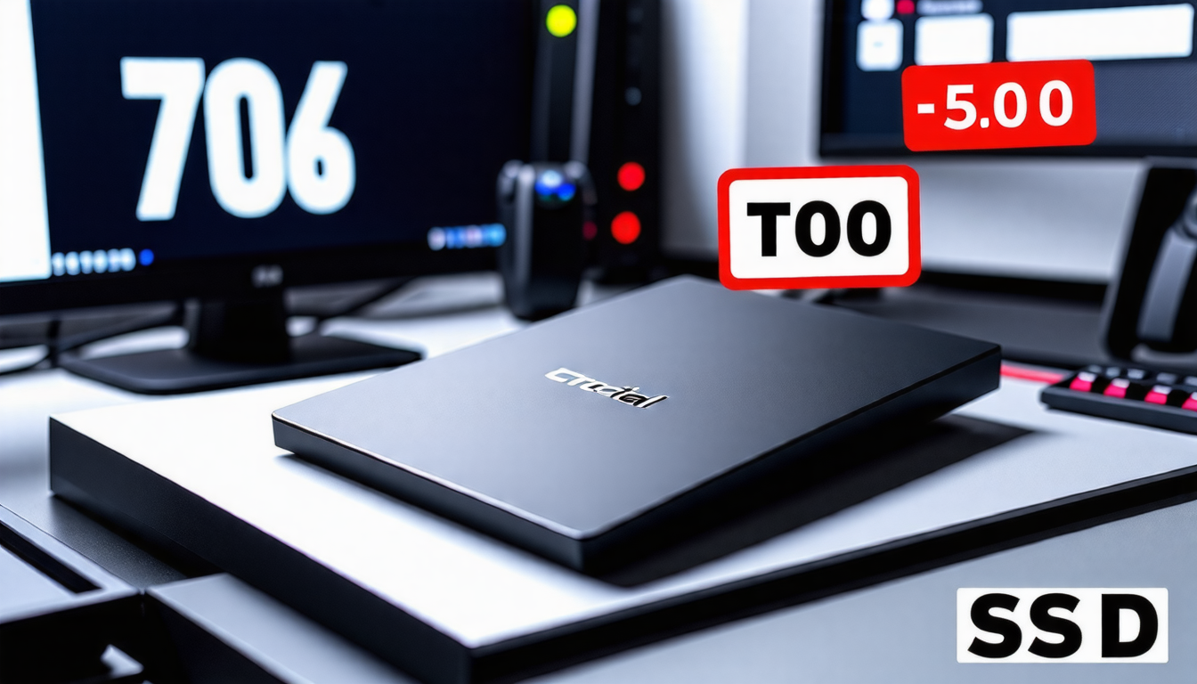 découvrez le ssd crucial t500, parfaitement compatible avec pc et ps5. profitez d'une promotion exceptionnelle qui le rend enfin accessible à un tarif avantageux. améliorez vos performances de jeu et de stockage dès maintenant!