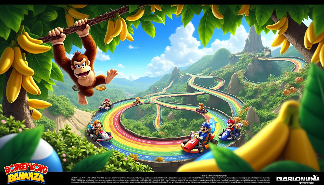 découvrez donkey kong bananza, un jeu palpitant initialement prévu sur switch 1, qui promet d'apporter une expérience de jeu amusante et immersive, tout comme mario kart world. plongez dans l'univers coloré de donkey kong et vivez des aventures inoubliables !