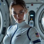 à bord de l'iss, sophie adenot teste eurosuit, la combinaison d'urgence innovante de decathlon conçue pour être enfilée en moins de 2 minutes, assurant sécurité et rapidité en situation critique.