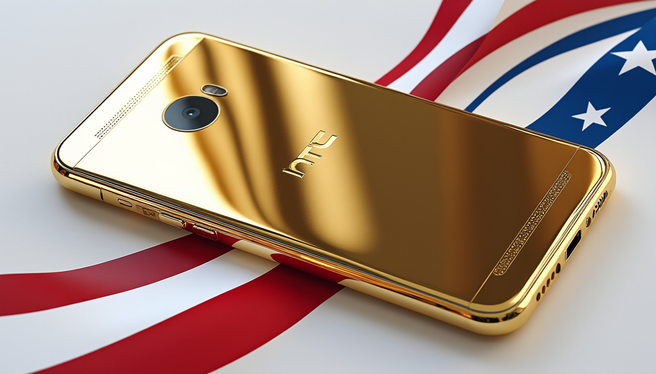 découvrez la vérité sur le smartphone présenté comme 100 % américain par trump : en réalité, il s'agit d'un modèle htc habillé d'une coque dorée.