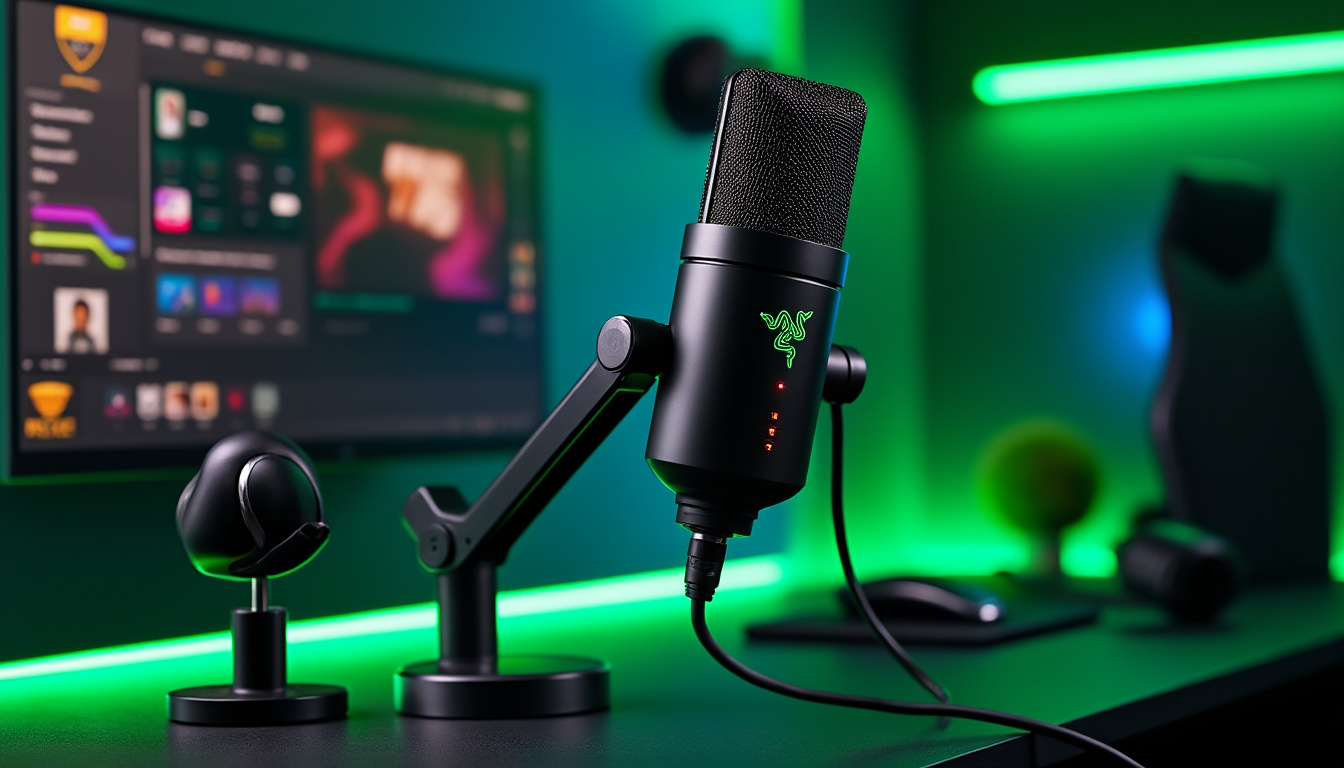 découvrez le premier micro xlr de razer, conçu spécialement pour les streamers et podcasteurs exigeants, offrant une qualité audio professionnelle et des performances optimales.